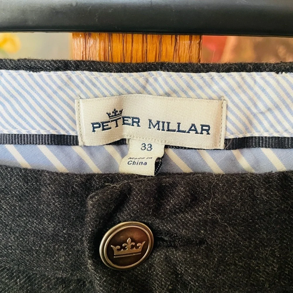 Peter Millar Crown 5-pocket men’s pants super soft 33 x 31 charcoal gray